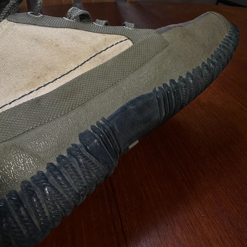 Lacrosse Mens Alpha Muddy Sz 10 Waterproof‎ Rubber Slip-on Shoes Boot Green Gray